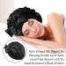 2 PCS Silk Bonnets for Black Women - Reversible Satin Hair Wrap Cap for Sleeping & Showering | Adjustable Satin Night Cap for Long Curly Hair - Black & Wine Red - Buy Online on SooperMarket.com