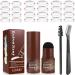Waterproof Eyebrow Stamp Stencil Kit - 24 Stencils, Brush, Trimmer (Dark Brown) - Buy Online on SooperMarket.com