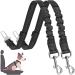 LauCentral Dog Seat Belts for Car 2 Packs Headrest Restraint Puppy Safety Adjustable Dog Car Seatbelts and Strong Leash Leads Accessories for Dogs Cats Pets Black