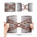 4-Piece Stretchy Double Comb Hair Clips for Women - Adjustable Elastic Hair Accessories for Thick, Curly, Thin Hair - Magic Hair Clip Combs in Coffee and Black - Buy Online on SooperMarket.com