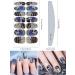 Kalolary Nail Foil Self-Adhesive - 12 Sheets Marble Rages Full Wraps Nail Polish Stickers | Nail Art & DIY Decoration with Nail File - Buy Online on SooperMarket.com