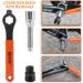 7-Piece Bike Tools Set with Multi Cassette Removal Tool, Chain Whip, Crank Puller, and Spanner - Portable Emergency Accessories Kit - Buy Online on SooperMarket.com