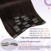 Shop Laavoo Real Hair Clip-In Extensions | Dark Brown Remy Hair | 40cm 105g - 7pcs #4 - Buy Online on SooperMarket.com
