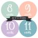 Months In Motion Pregnancy Weekly Belly Growth Stickers - Week to Week Pregnant Expecting Photo Prop - Maternity Keepsake - Baby Bump - Large Set of 36 Weekly Photo Sticker