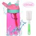Flintonic 480ML Kids Sippy Cup | Leak-Proof, BPA-Free Toddler Drink Bottle with Brush | Water Milk Cup for Children | Shatter-Proof, Red - Buy Online on SooperMarket.com