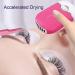 Rose Red Eyelash Fan Dyer with 2 Lash Tweezers - Rechargeable Mini Portable Fan for Eyelash Extension - Straight and Curved Tip Tweezers Included - Buy Online on SooperMarket.com