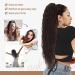 PORSMEER 28 Natural Black Beach Wave Ponytail Extension - Long Synthetic Clip-in Hairpiece for Women - Buy Online on SooperMarket.com