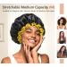 mikimini Black Shower Cap for Women Men & Girls - Reusable Waterproof Bathing Hat - Stretchy, Non-fading - Medium Size - Pack of 1 (Black+Yellow) - Buy Online on SooperMarket.com