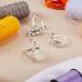 Adjustable Knitting Loop Ring Set - 6 Pieces | Braided Yarn Guide Finger Holder | Open Finger Ring for Knitting | 3 Styles (Silver) - Buy Online on SooperMarket.com