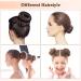 Magic Hair Bun Maker Donut 2 PCS - French Twist Styling Tool with Bobby Pins & Elastic Bands - Brown - Buy Online on SooperMarket.com