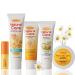 Natural Essence Skin Care Set Facial Skin Care Essential for Daily Moisturizing Daily Routine: Beeswax Lip Balm Coconut Foot Cream Milk Body Lotion Chamomile Cleanser Lavender Hand Salve
