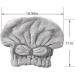 Buy Jseng Ultra Absorbent Microfiber Hair Drying Towel Cap Fast Drying & Soft Shower Cap for Women & Girls | Gray & White - Buy Online on SooperMarket.com