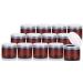 (12 pack) 6 oz Amber PET Plastic Low Profile Jar with Clear Natural Flip Top