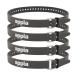 Appia Straps-Tension belts 65cm gray (4-pack) incl. Strap keeper for bicycle skiing bike packing camping homework from TPU with rust-free aluminum buckle 4 straps gray