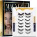 DUXEC Magnetic Lashes with Eyeliner and Tweezers, 7 Pairs Reusable Eyelashes 2 Tubes of Waterproof Kit, Upgraded 3D Natural Look, Easy to Wear, No Glue Needed, 7 Pair (Pack of 1)