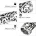 Hair 6pcs Dreadlocks Rings Hair Tube Hollow Out Hair Cuffs Hair Accessories Hair Tube Jewelry Silver - Buy Online on SooperMarket.com