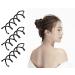 Mini Skater 4Pcs Spiral Hair Pin Spin Twist Set - 1.88 inch Black - Women/Girl DIY Hair Style - Buy Online on SooperMarket.com