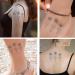 Dopetattoo 6 Sheets Temporary Lotus Unalome & Flower Fake Tattoos for Women Men - Neck, Hand, Arm, Chest - Buy Online on SooperMarket.com