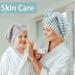 2-Pack Microfiber Hair Towel Caps with Bow-Knot for Fast Drying - Blue, Gray, and White - Soft & Absorbent Hair Drying Caps for Women - Buy Online on SooperMarket.com