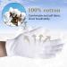 100% Cotton Gloves - 6 Pairs White Moisturizing Gloves for Women | Eczema Relief & SPA Use - Ideal for Jewelry Inspection & Archival Work - One Size Fits All - Buy Online on SooperMarket.com