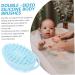 3pcs Double Sided Bath Brush Set - Baby & Body Silicone Scrubber - Buy Online on SooperMarket.com