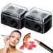 2pk Eyeliner Sharpener | 2 Holes Makeup Sharpener for Big & Small Sized Eye Pencil Sharpeners | Eyeliner Pencil Sharpener Eyebrow Pencil Sharpener Lip Liner Sharpener | Dual Make Up Pencil Sharpener