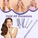 5 in 1 Wand Curling Iron Set - Versatile Curling Wand & Hair Straightener with 3 Ceramic Barrels Fast Heat & Accessories - Purple - Buy Online on SooperMarket.com
