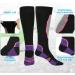 Cosmos Over the Calf Ski Socks - Warm Cotton Socks for Winter Sports (Black & Purple) - Buy Online on SooperMarket.com