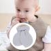 Baby Teething Wooden Ring - Bunny Ears Design Bite-Resistant Cotton Gauze Soothing Teether for Babies (Gray) | International Shipping - Buy Online on SooperMarket.com