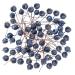 HOMSFOU 100pcs Simulation Blueberry Decoration Artificial Plants Flowers Artificial Berry Stem Embellishments for Crafting Fake Berry with Stem Fake Berry Twig Foam Christmas Small Fruit