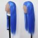 Blue Synthetic Lace Front Wig - Long Straight Hair for Black Women | Heat Resistant Fiber | Cosplay & Daily Wear - Buy Online on SooperMarket.com