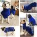 Happy Hachi Microfiber Dog Bathrobe - Super Absorbent & Fast Drying Towel for Small Medium & Large Dogs & Cats - Washable Beach Towel (Blue L) - Buy Online on SooperMarket.com