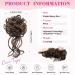 REECHO Tousled Updo Messy Bun Hair Piece for Women - Chocolate Brown with Highlights - Buy Online on SooperMarket.com