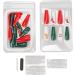 Christmas False Nails Thin Full Wrap Colourfast Pattern Fake Nails 30pcs for Christmas Holiday (0070 LJ04) - Buy Online on SooperMarket.com
