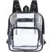 Cute Clear Mini Backpack - Stadium Approved Waterproof Lightweight Bag for Travel, Work, Concerts & Events (Black) - Buy Online on SooperMarket.com