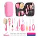 Esonto Baby Healthcare and Grooming Kit  Baby Safety Set Newborn Nursery Health Care Set with Hair Brush Scale Measuring Spoon Nail Clippers Lighting Ear Cleaner (20pcs  Pink) Pink 20 in 1