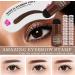 Waterproof Eyebrow Stamp Stencil Kit - 24 Stencils, Brush, Trimmer (Dark Brown) - Buy Online on SooperMarket.com