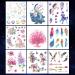 Oottati Waterproof Temporary Tattoo Stickers - Colorful Bubble Flower Peacock Unicorn Arrow Feather Pink Tree - 9 Sheets for Arm Shoulder Face - Buy Online on SooperMarket.com