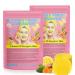 Noveltynose Turmeric Kojic Acid Pads Turmeric Kojic Acid Cleansing Pads Turmeric Cleansing Pads for Face Compressed Facial Sponges for Cleansing and Exfoliating Dry*2