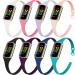 Surundo Compatible with Fitbit Charge 5 Bands for Women Men, Slim Thin Narrow Soft Silicone Band Strap Sport Replacement Wristbands for Fitbit Charge 5 Advanced Fitness/Health Tracker 8-color-2