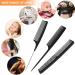 Sularpek 3 Piece Fine Tooth Carbon Fibre Tail Comb Set - Hairdressing & Styling Comb for Women and Men - Anti Static & Heat Resistant - Teasing Hair Comb - Buy Online on SooperMarket.com