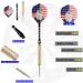 UZOPI 15 Pack Steel Tip Darts Set 18g with Sharpener & Extra Flights - Aluminum Shafts, Brass Barrels - Ideal for Rec Rooms, Man Caves, Bars & Game Rooms - Buy Online on SooperMarket.com