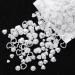 500PCS Pearls Heart Nail Charms Flatback Heart Mixed Shape Acrylic Pearls Heart Beads Charms Cute 3D Nail Art Charms White Assorted Pearls for Nail Art DIY Crafts Accessories