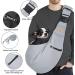 Cuby Dog Carrier Bag for Small Dogs | Breathable Cotton Travel Bag | Safe & Convenient for Pets (Gray-White) - Buy Online on SooperMarket.com