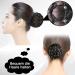 3-Piece Hair Network Crystal Bun Set | Stylish Hairstyles for Ballet Gymnastics & Sports | Black Fabric Bunting for Kids - Buy Online on SooperMarket.com