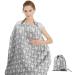 Yoofoss silent scarf cotton cotton shut -up apron multi -purpose breastfeeding cover for on the way privacy screen breastfeeding nut cover cloth when breastfeeding 100x65 cm gray