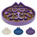 Slow Feeder Cat Bowl - Veterinarian Designed - Enrichment and Activity for Cats - Large Size - Cat Puzzle Feeder Purple