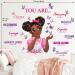 DECOWALL Black Girl Magic Wall Stickers with Butterfly Decals - Inspirational Quotes for Girls Room, Bedroom, Nursery - Home Art D cor - Buy Online on SooperMarket.com