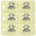 Set of 6 Mini Hair Claws with Sparkly White Crystals - Bridal Claw Clips in Silvery White Trim - Buy Online on SooperMarket.com
