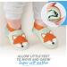 Soft Sole Baby Shoes - Leather Toddler Shoes for Baby Girl or Boy (6-12 Months) - Grey Fox Design - Buy Online on SooperMarket.com